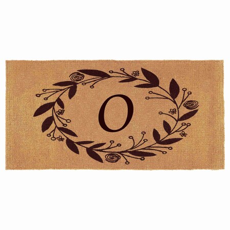 Calloway Mills Monogram Door Mat, Coir, Black, Natural, 36 in W x 72 in L 103363672O